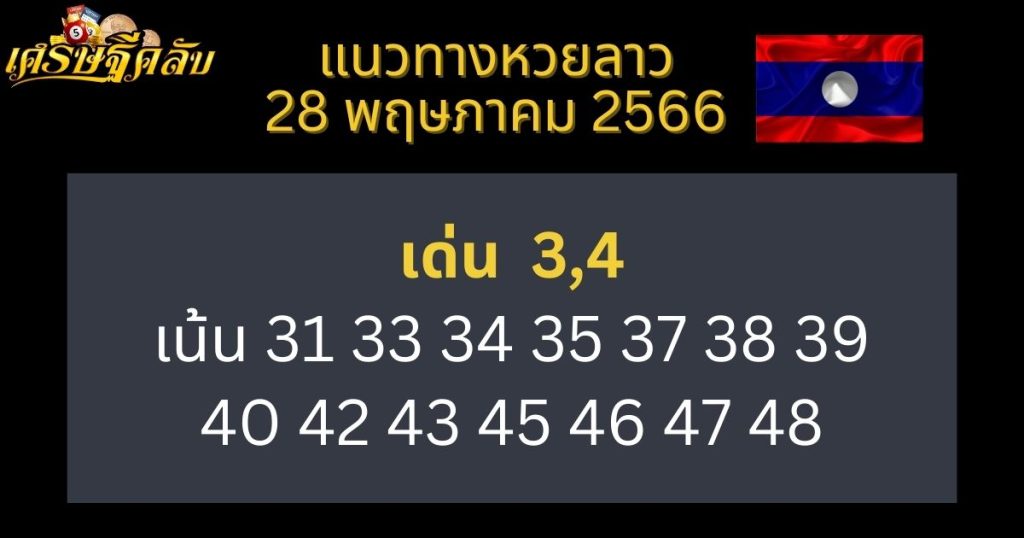 แนวทางหวยลาว 28 พฤษภาคม 66